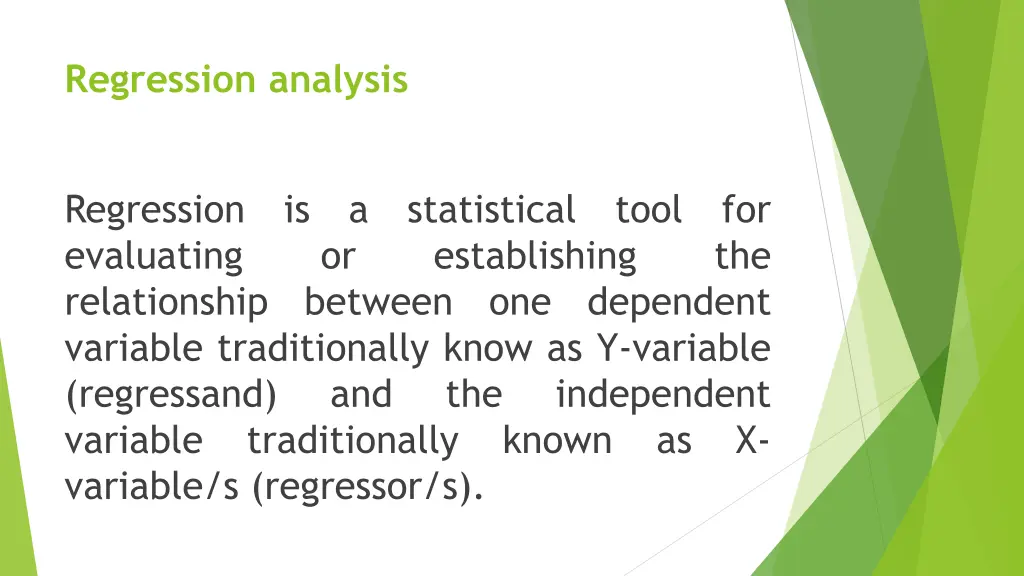 regression analysis