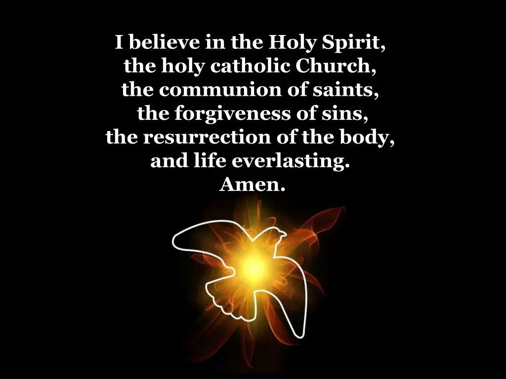 i believe in the holy spirit the holy catholic