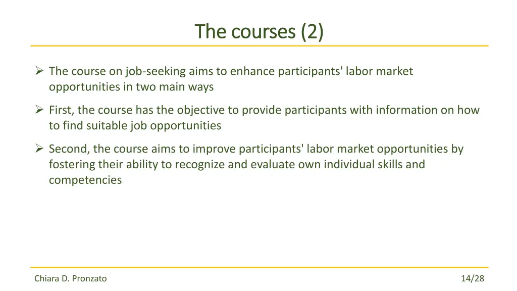the courses 2 the courses 2