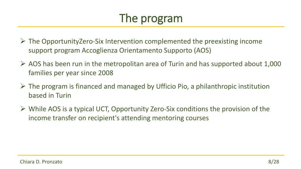 the program the program