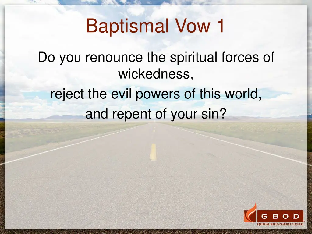 baptismal vow 1