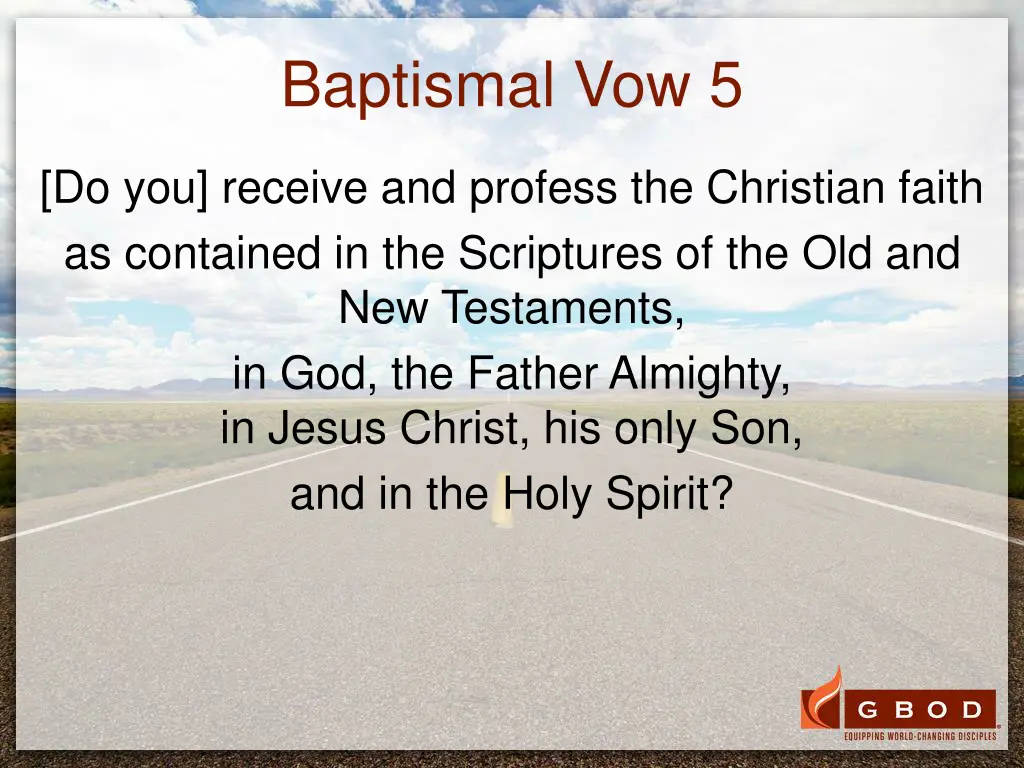 baptismal vow 5