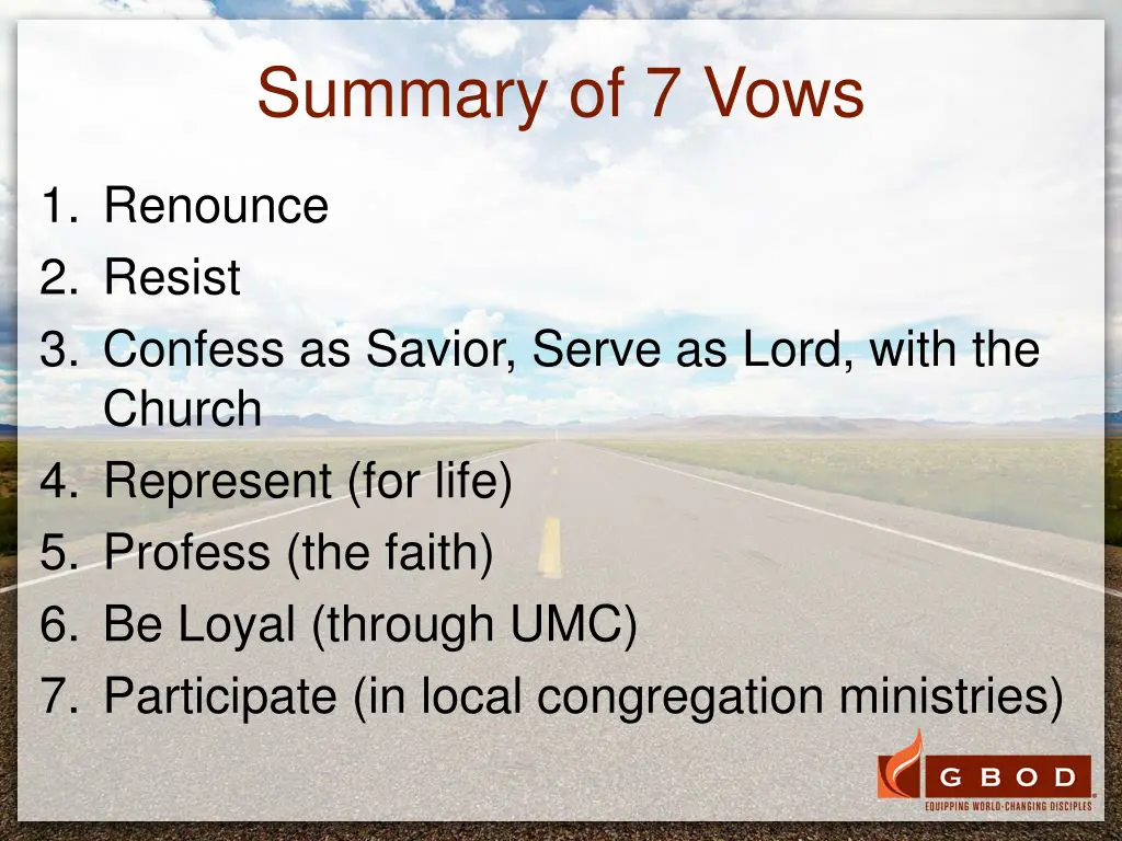 summary of 7 vows