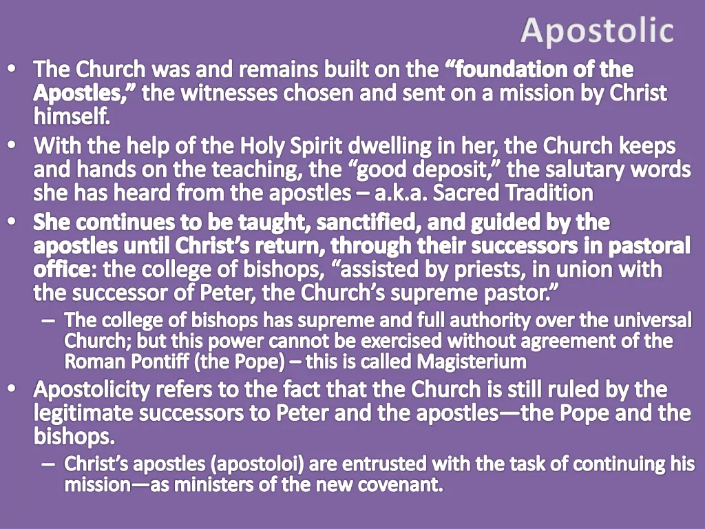 apostolic