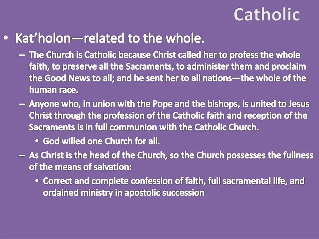 catholic