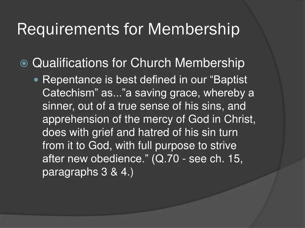 requirements for membership 4