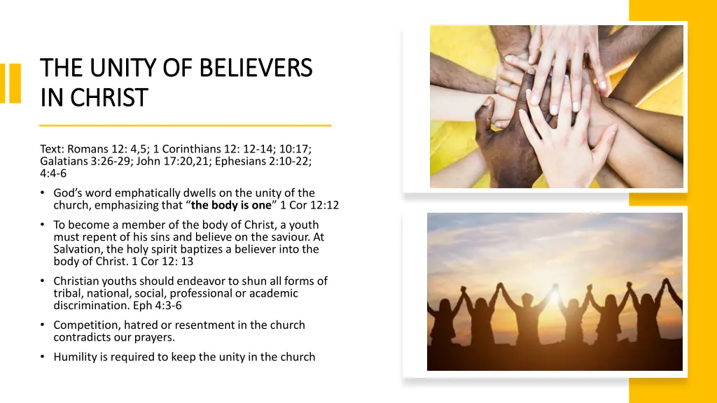 the unity of believers the unity of believers