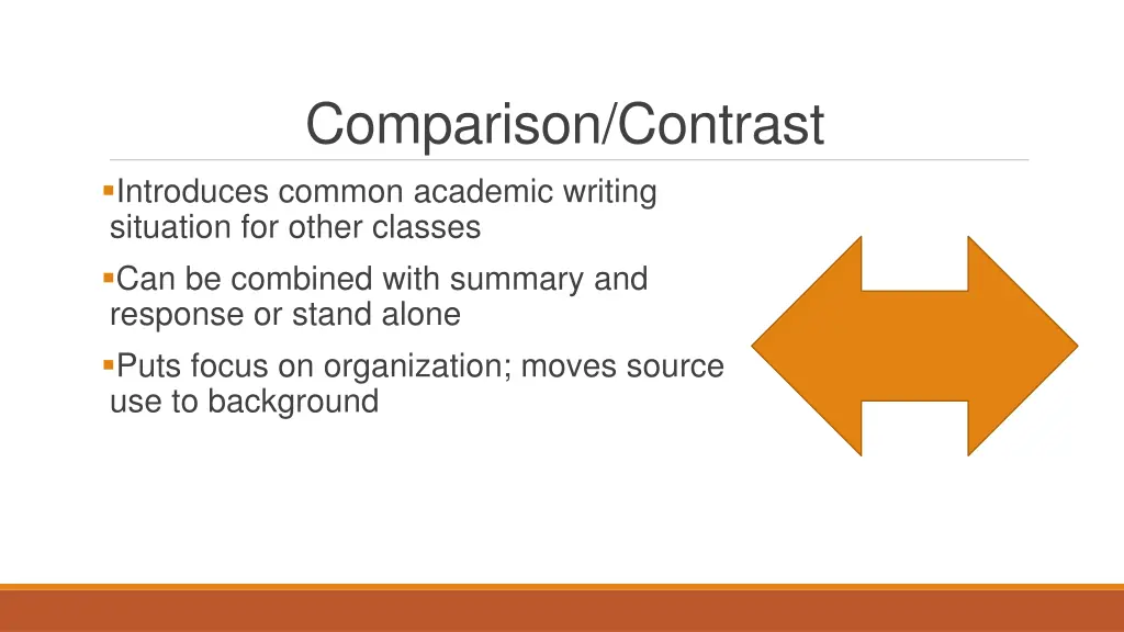 comparison contrast introduces common academic