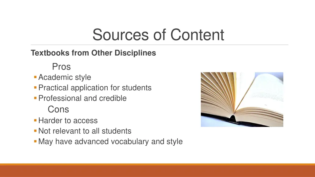 sources of content 1