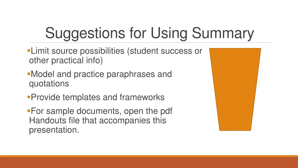 suggestions for using summary limit source