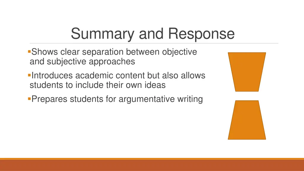 summary and response shows clear separation