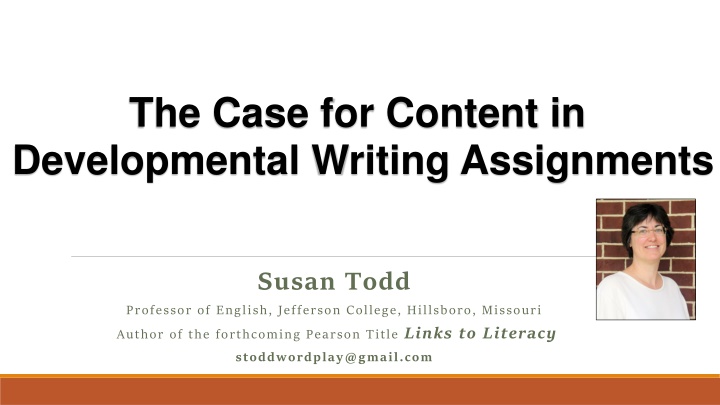 the case for content in developmental writing