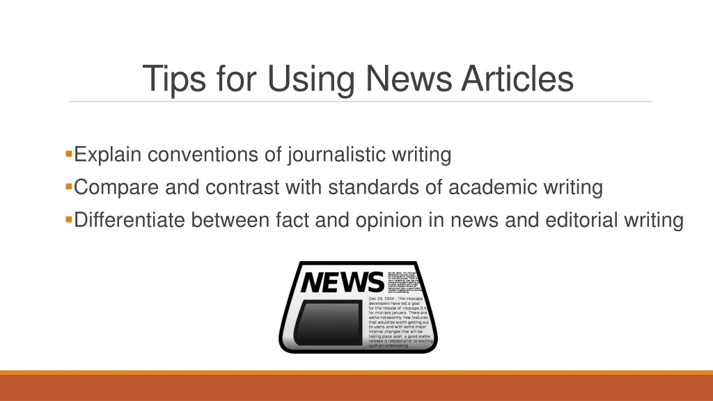 tips for using news articles