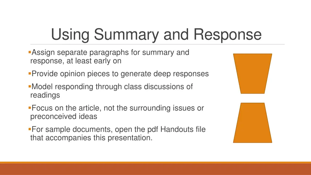 using summary and response
