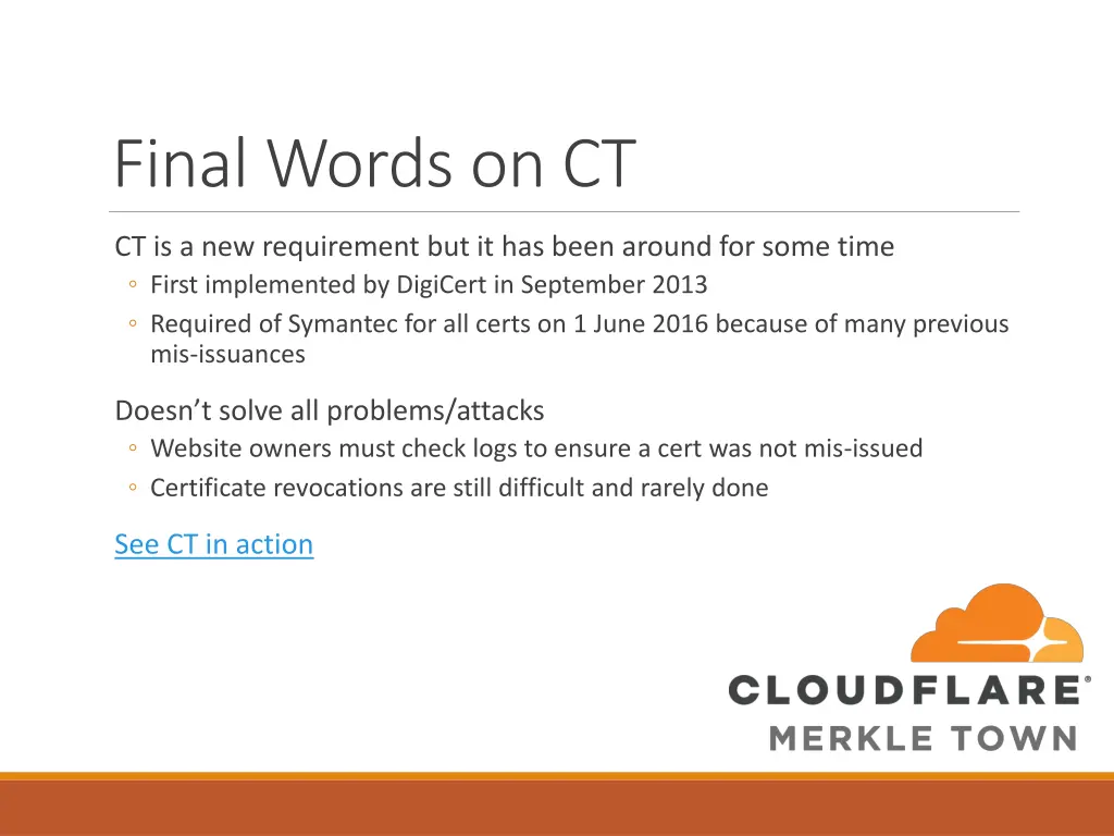 final words on ct