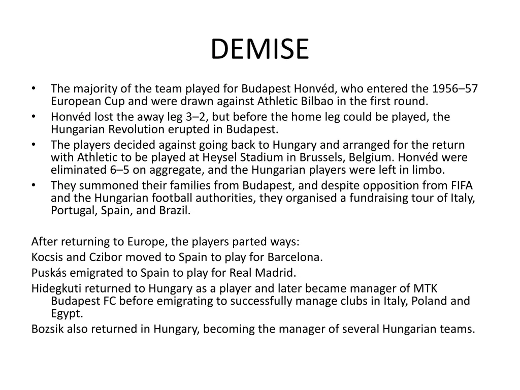 demise
