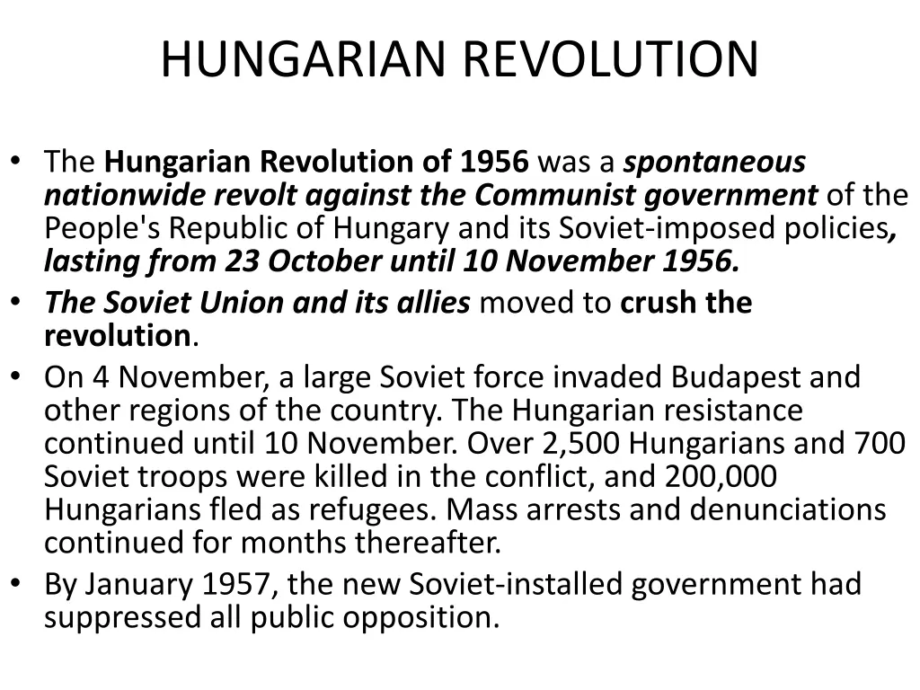 hungarian revolution