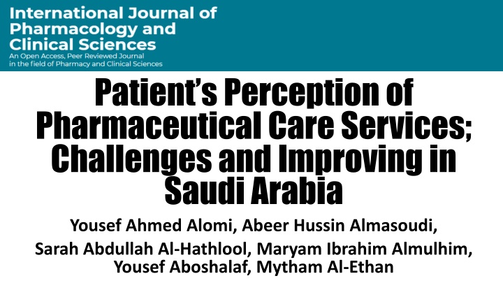 patient s perception of pharmaceutical care