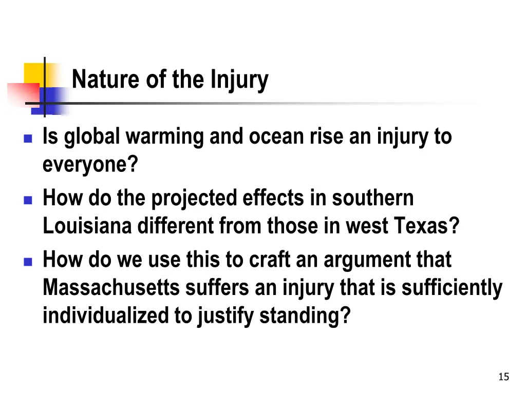 nature of the injury