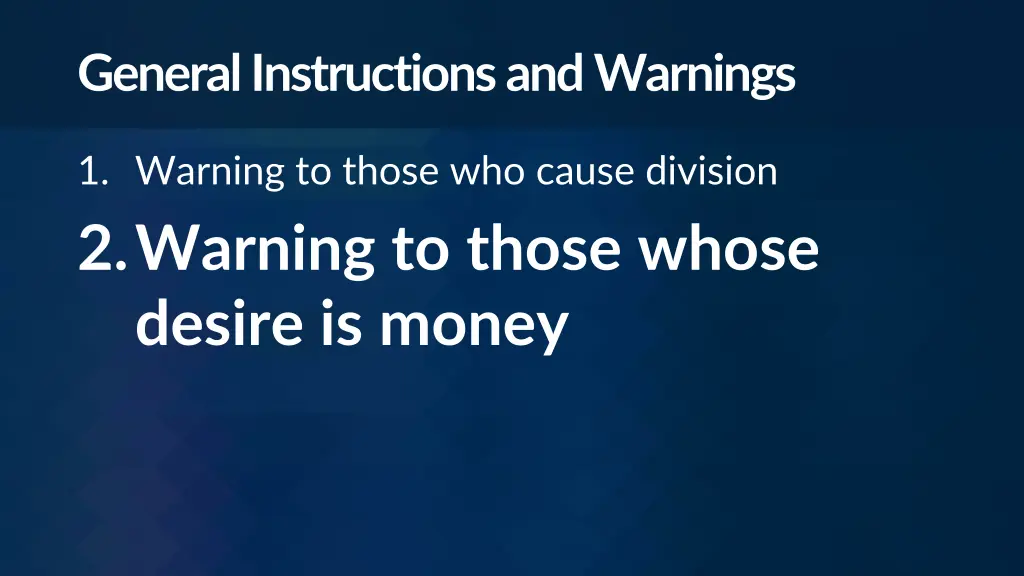 general instructions and warnings 1