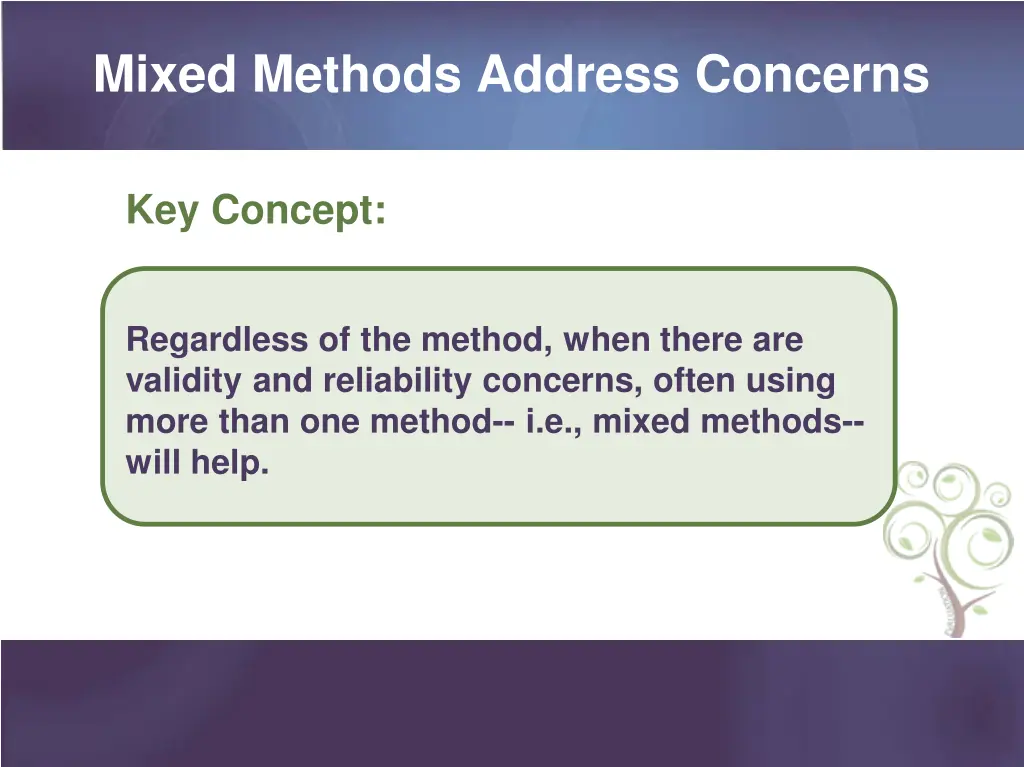 mixed methods address concerns