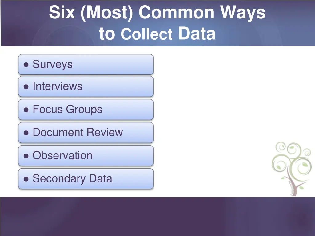 six most common ways to collect data