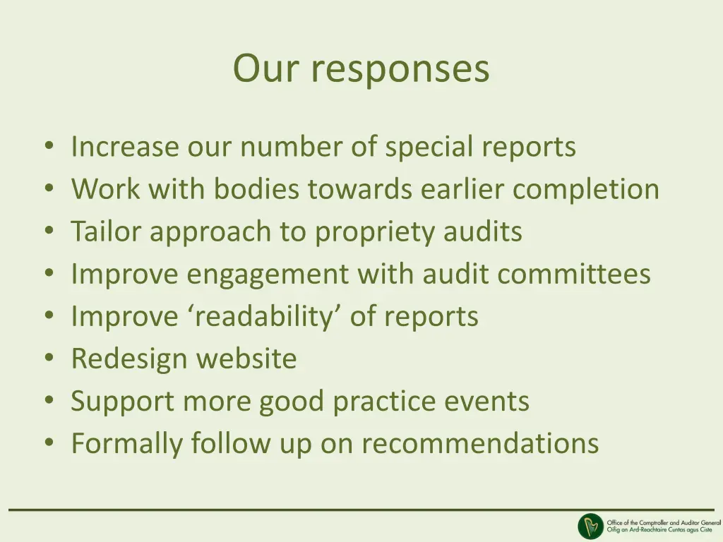 our responses