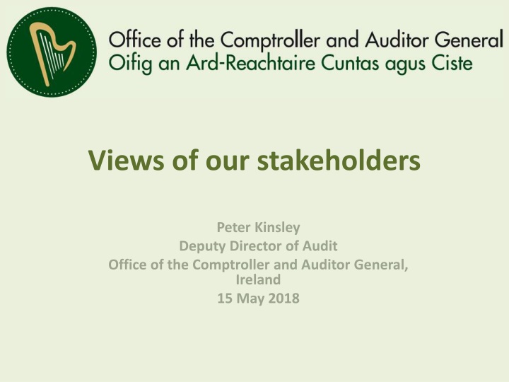views of our stakeholders