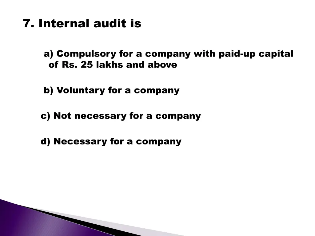 7 internal audit is