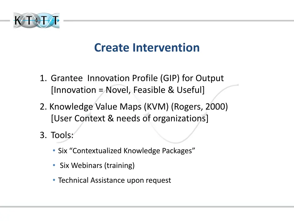create intervention