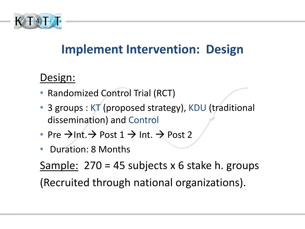 implement intervention design