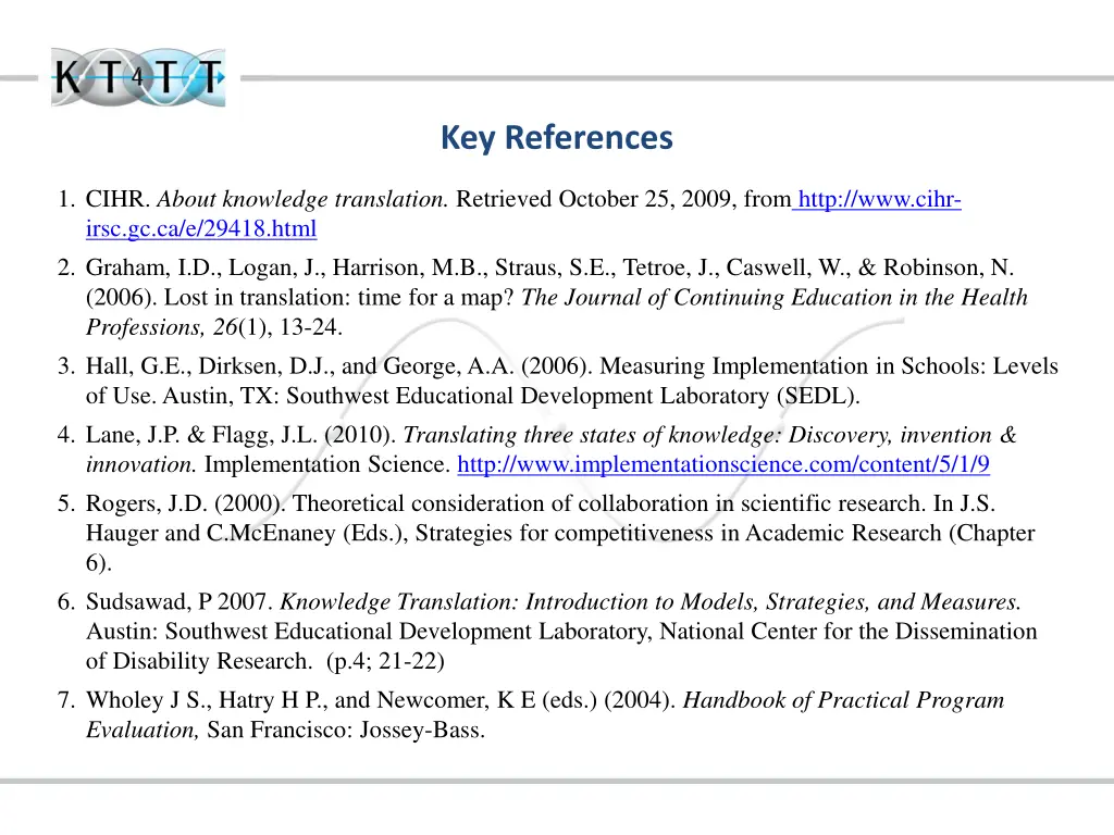 key references