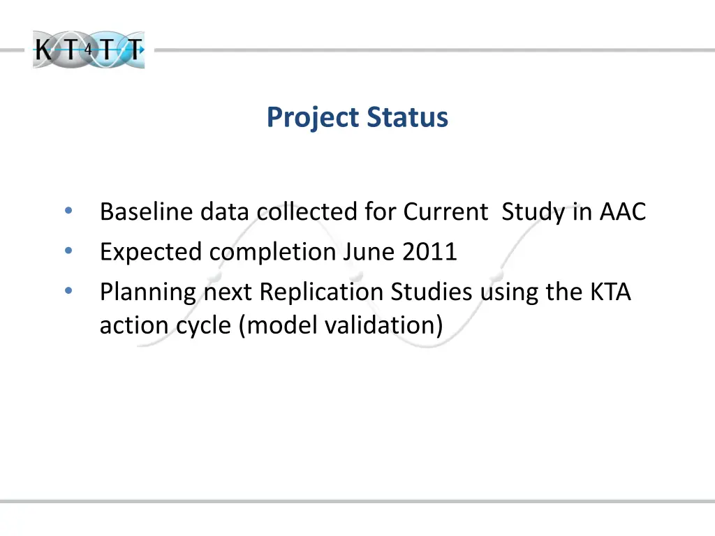 project status