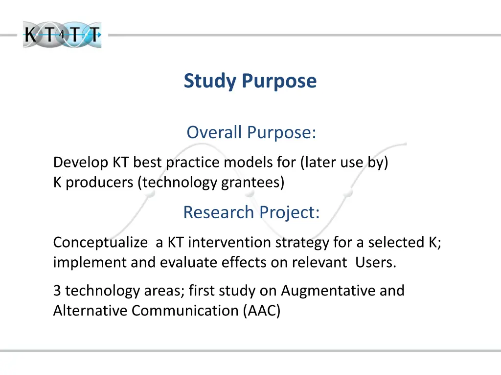 study purpose