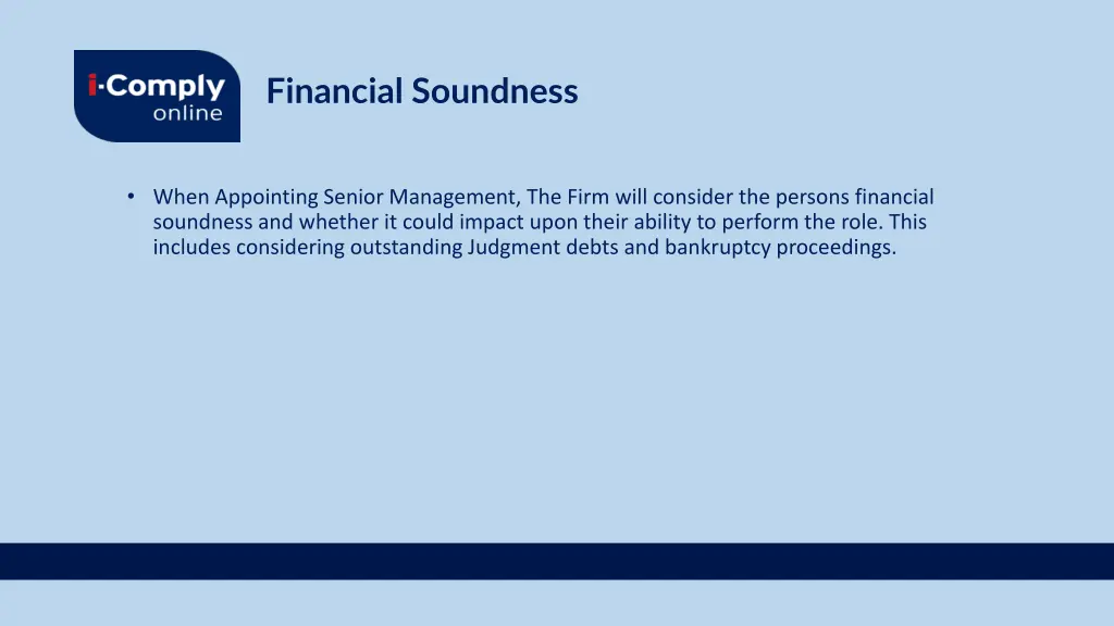 financial soundness