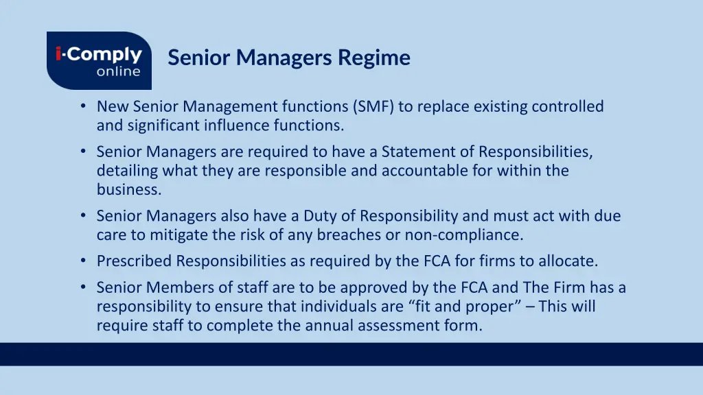 senior managers regime