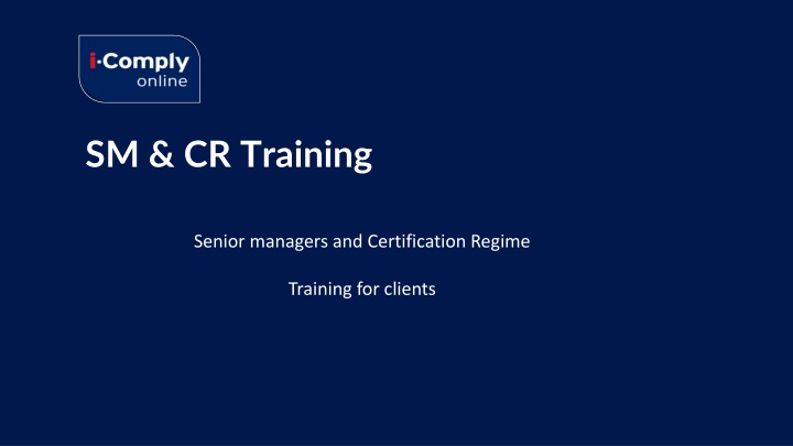 sm cr training
