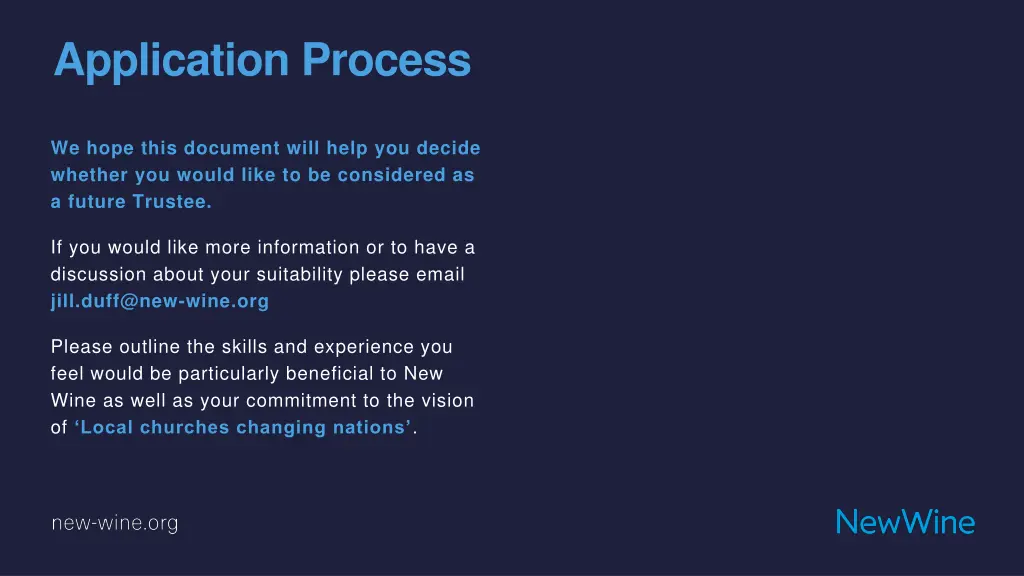 application process