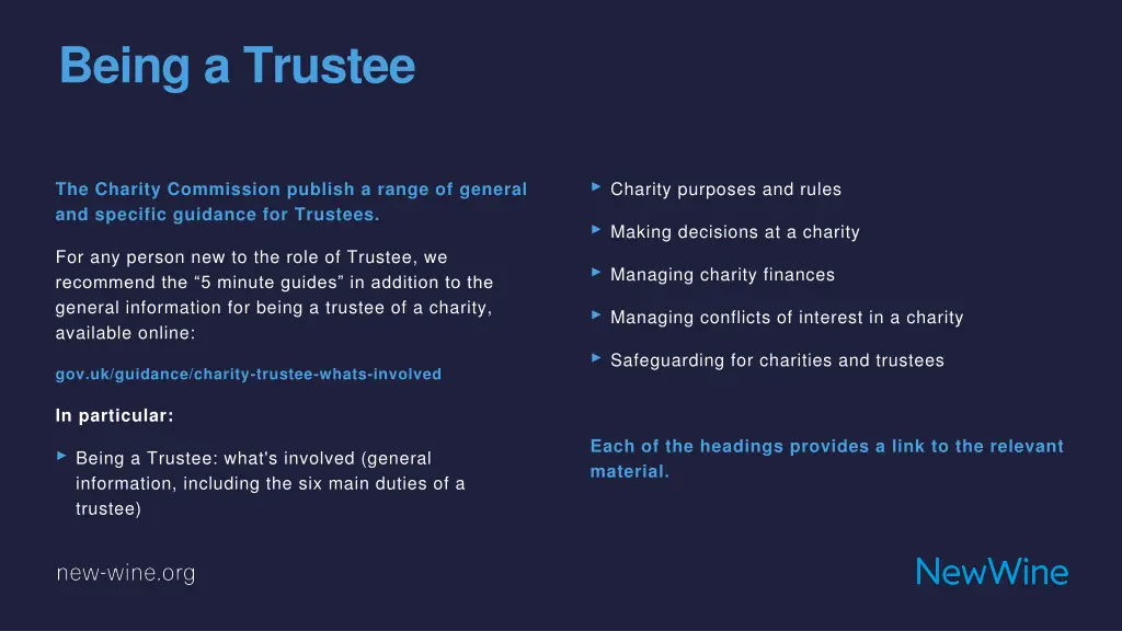 being a trustee