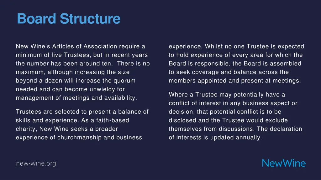 board structure