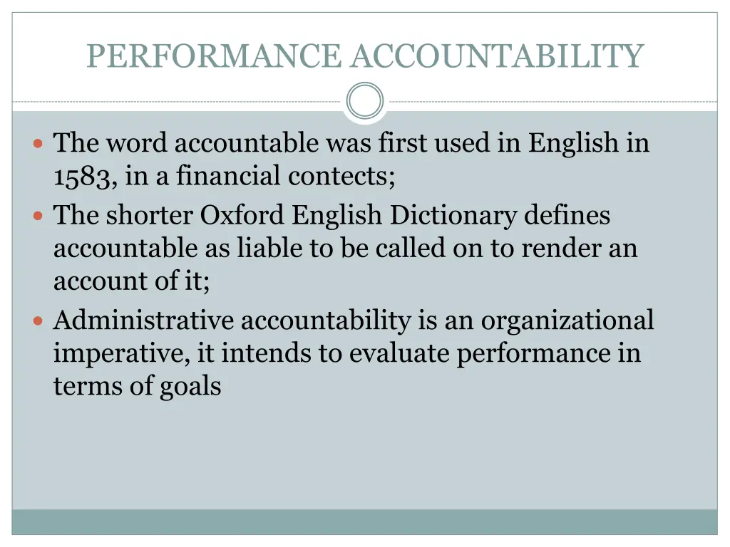 performance accountability