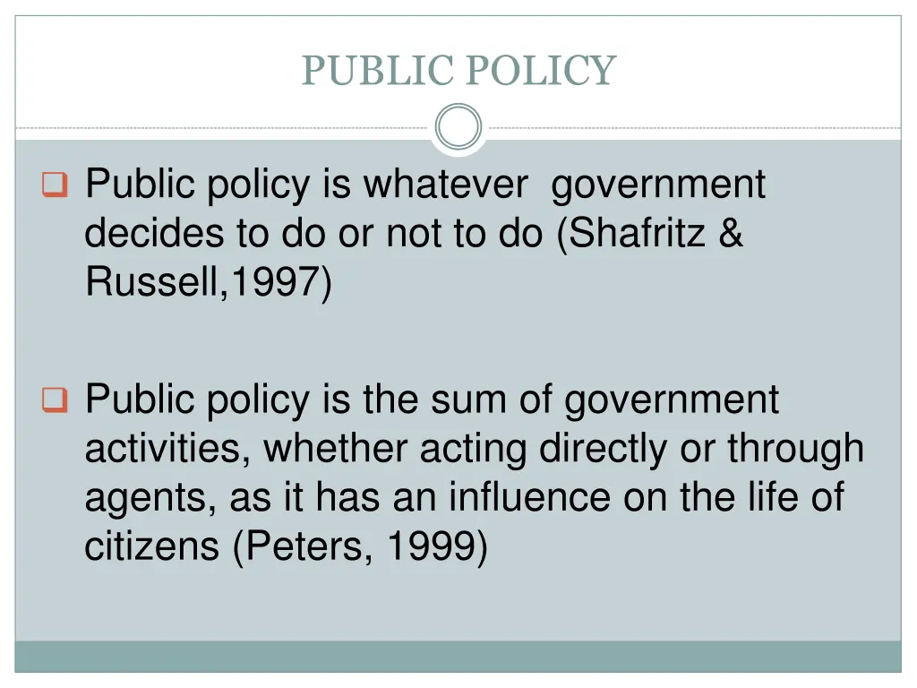 public policy