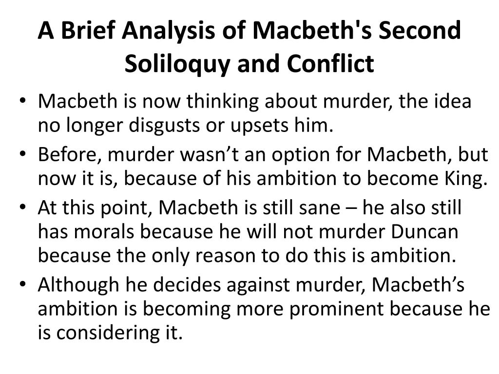 a brief analysis of macbeth s second soliloquy 1