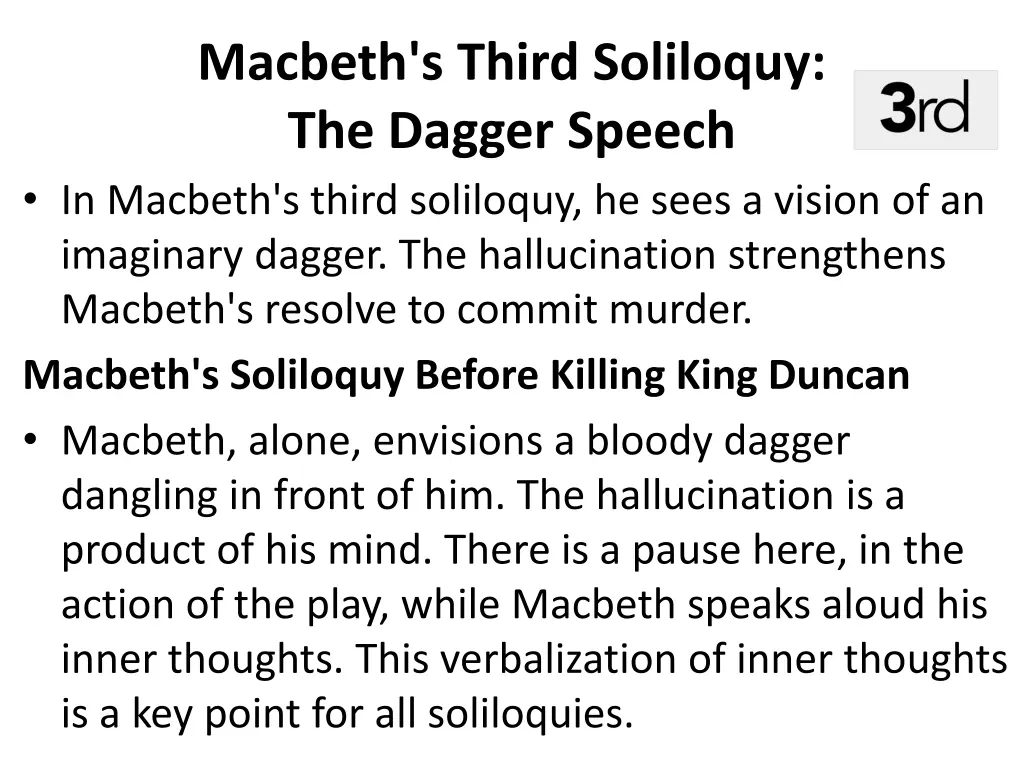 macbeth s third soliloquy the dagger speech