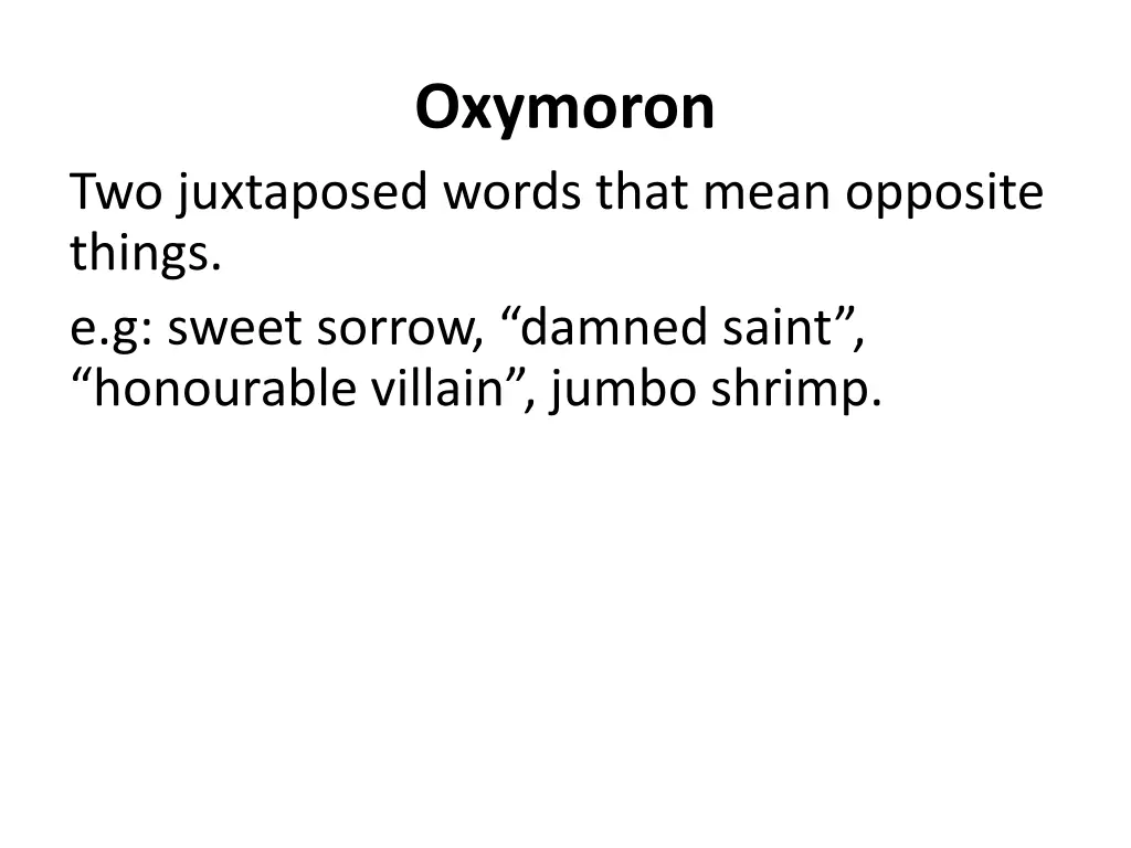 oxymoron