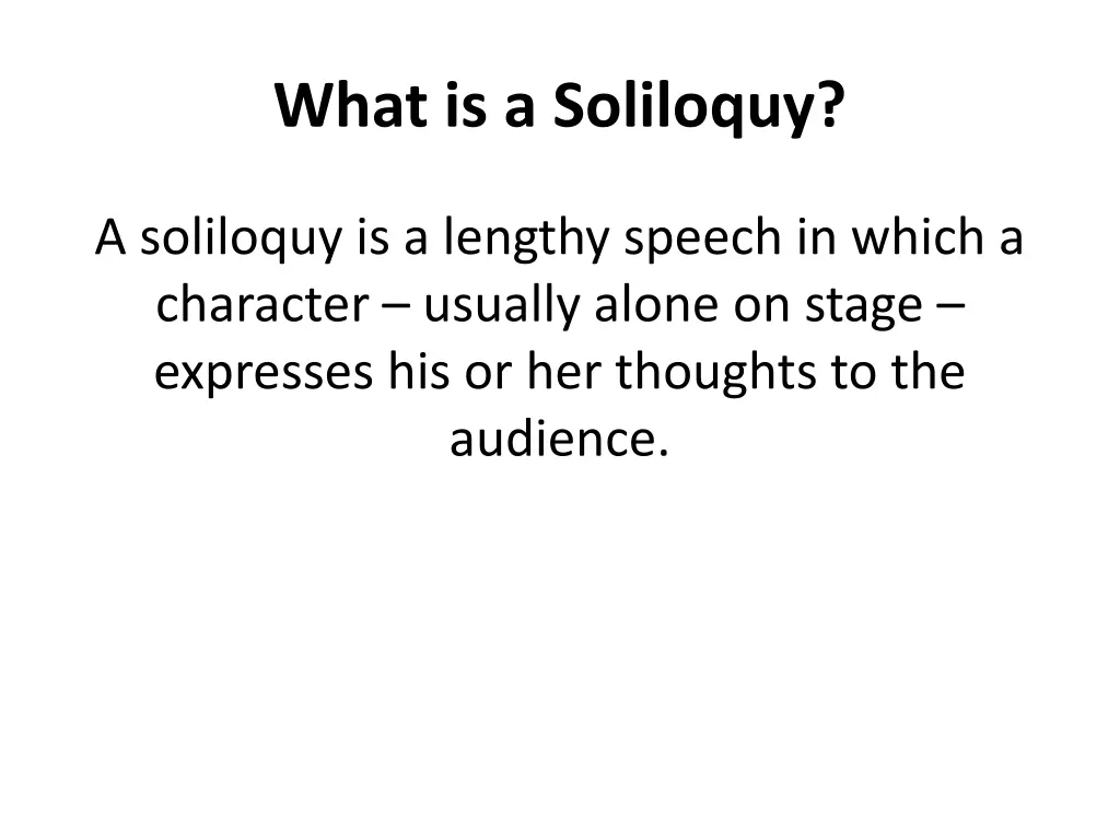 what is a soliloquy 1