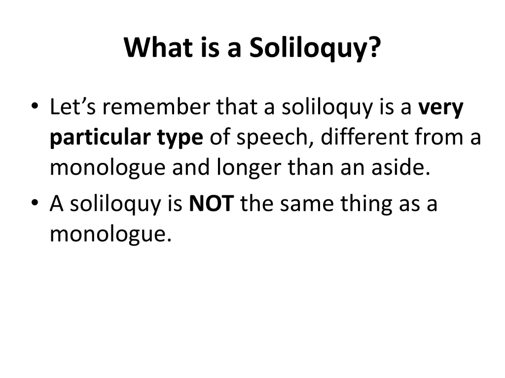 what is a soliloquy