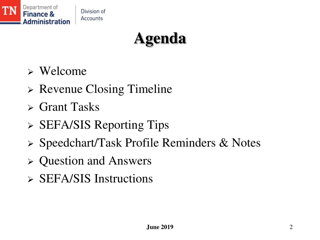 agenda