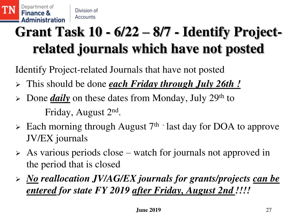 grant task 10 6 22 8 7 identify project related
