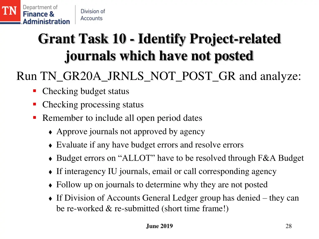 grant task 10 identify project related journals